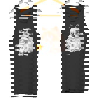 おさるのラグドール 猫と金魚 タンクトップ - Kawaiitshirt
