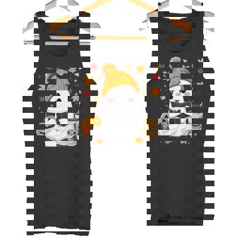 おばけ読書本 紅葉 ハロウィン ゴーストコーヒー タンクトップ - Kawaiitshirt