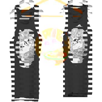 かわいい ウサギ 食べる ラーメン 漫画 カワイイ 食べ物 好き タンクトップ - Kawaiitshirt