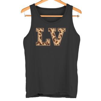 かわいい 文字 Lv イニシャル 名前 ヒョウ チーター動物 長袖tシャツ タンクトップ - Kawaiitshirt