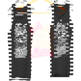 かわいいけど野生的な面白いアライグマの弓ミームかわいい動物のユーモア 長袖tシャツ タンクトップ - Kawaiitshirt