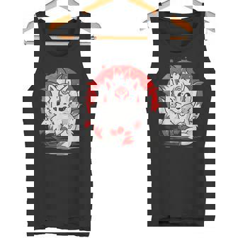 きつね 笑う キツネ 九尾 神話 動物 タンクトップ - Kawaiitshirt