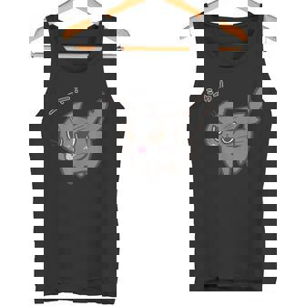 ねこシャー黒猫ver タンクトップ - Kawaiitshirt