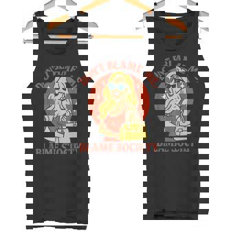 わたしじゃない 社会のせい レトロガール タンクトップ - Kawaiitshirt