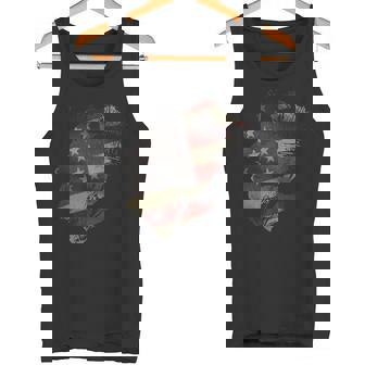 アメリカ国旗 ドナルド・トランプ 大統領のシルエット タンクトップ - Kawaiitshirt