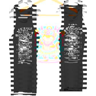 アロハ ハワイ ハワイアン フラダンス キャット シャツ 猫好き フラ 長袖tシャツ タンクトップ - Kawaiitshirt