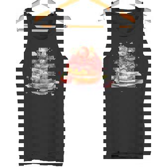 イチゴ サマーベーカリー キッチン パティシエ ストロベリーケーキ タンクトップ - Kawaiitshirt