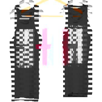 イングランド オランダ ハーフフラッグ イングリッシュ オランダ遺産 長袖tシャツ タンクトップ - Kawaiitshirt