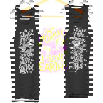 インベーダージムアイムノーマルアイラブアースデイ タンクトップ - Kawaiitshirt