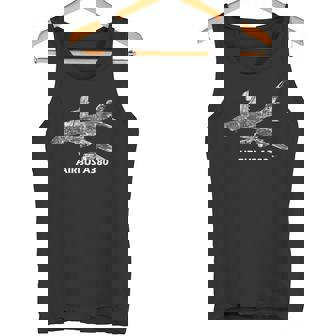 エアバス A380 ジェット機 カッタウェイ 航空 パイロット ギフト タンクトップ - Kawaiitshirt