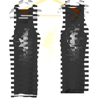 エレガントな鶴 アールデコ デザイン 優雅な鳥 タンクトップ - Kawaiitshirt