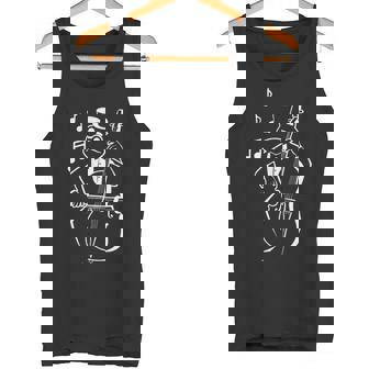 カエル 演奏 コントラバス 音符付き チェロ コントラバス タンクトップ - Kawaiitshirt