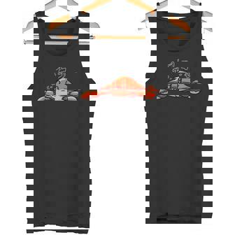 カニ寝シャツ 疲れたパジャマグラフィック タンクトップ - Kawaiitshirt