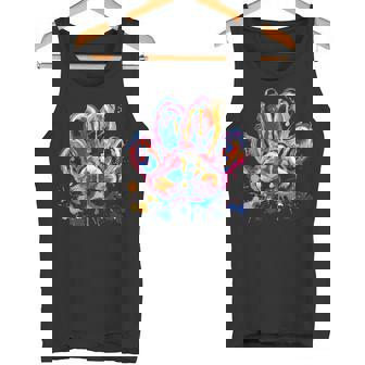 カラフルな動物の犬の足跡 タンクトップ - Kawaiitshirt
