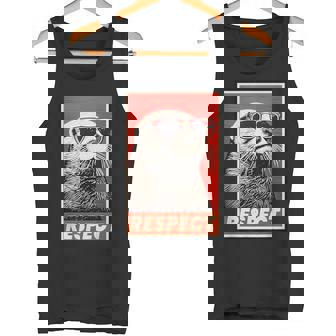 カワウソ 動物 リスペクト ヴィンテージ レトロ タンクトップ - Kawaiitshirt