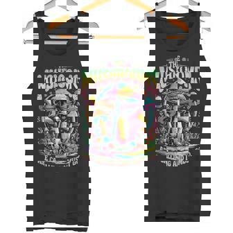 キノコはカラフルなサイケデリックな森の風景を呼んでいます。 タンクトップ - Kawaiitshirt