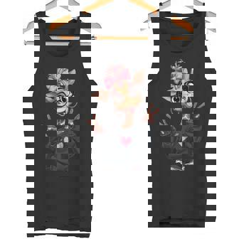 キリンガール ダブルピースサイン ピンク リボン ポップ グラフィック 遊び心のある 長袖tシャツ タンクトップ - Kawaiitshirt