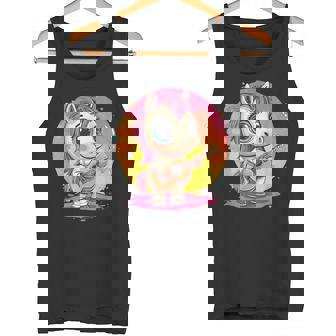 ギターを持った愛らしいポニー タンクトップ - Kawaiitshirt