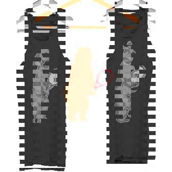 クマ テニス テニスラケット スポーツ タンクトップ - Kawaiitshirt