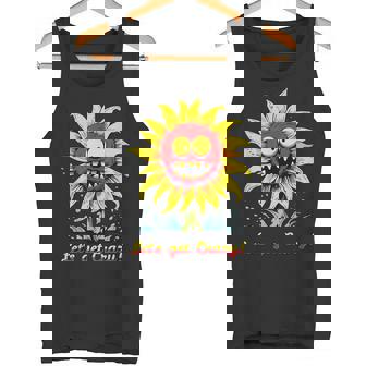 クレイジー クレイジー 面白い ひまわり タンクトップ - Kawaiitshirt