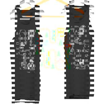 クールなプレイマット 電車線路 かわいい機関車 幼児 タンクトップ - Kawaiitshirt