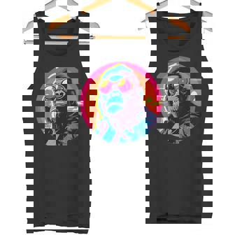 クールゴリラ サングラス付き サンセット ゴリラ タンクトップ - Kawaiitshirt