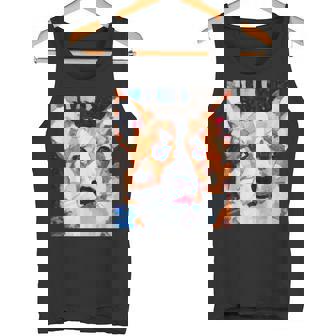 コーギー・ポートレート キュビズム・アート タンクトップ - Kawaiitshirt
