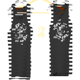 コーヒーシェットランド・シープドッグ犬 タンクトップ - Kawaiitshirt