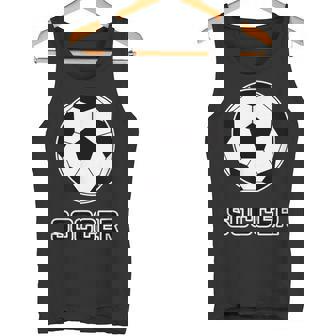 サッカー（サッカー部）Soccer 部活 クラブ【サッカーボール】スポーツ フットボール グッズ ウェア イラスト タンクトップ - Kawaiitshirt