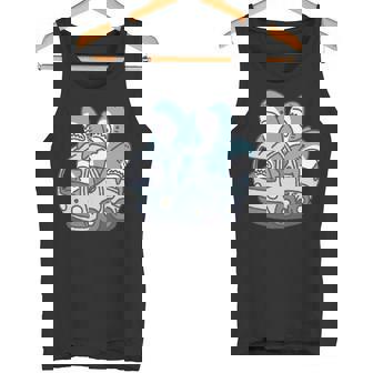 サメがたくさんトラックに 長袖tシャツ タンクトップ - Kawaiitshirt