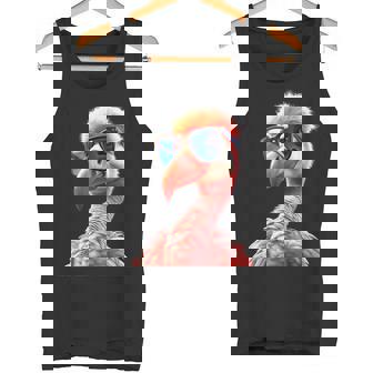 サングラスをかけたフラミンゴ フラミンゴが大好き かわいいフラミンゴ タンクトップ - Kawaiitshirt