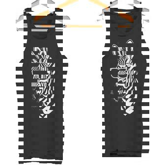 サングラス付きゼブラ おもしろゼブラ タンクトップ - Kawaiitshirt