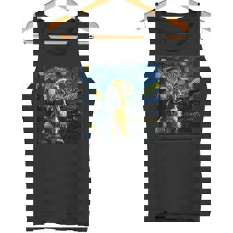 シュルレアリスム 星月夜 イングリッシュコッカースパニエル犬 タンクトップ - Kawaiitshirt