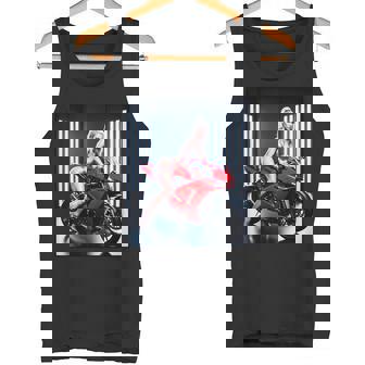 セクシーガールグラフィックtシャツ セクシーなブロンドガール&レッドストリートバイク タンクトップ - Kawaiitshirt