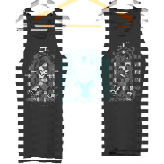 ダーク ゾンビ ゴシック人形 ちびスタイルと不気味な タンクトップ - Kawaiitshirt