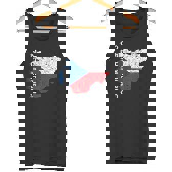 チェコ共和国 チェコ 国旗 チェコ ルーツ 地図 チェコ プライド タンクトップ - Kawaiitshirt
