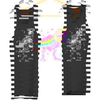 ティラノサウルス レックス 虹色 恐竜 恋人 デザイン タンクトップ - Kawaiitshirt