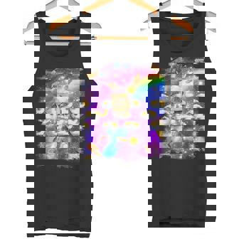 トーストスペース 猫 パンローフキャット レインボーギャラクシー タンクトップ - Kawaiitshirt