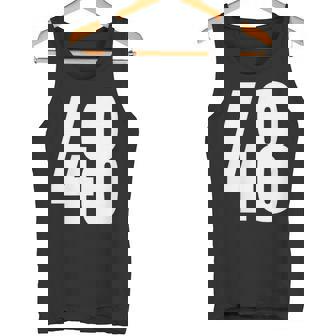 ナンバーフォーティーエイト 48 スポーツチーム制服 誕生日 48 タンクトップ - Kawaiitshirt