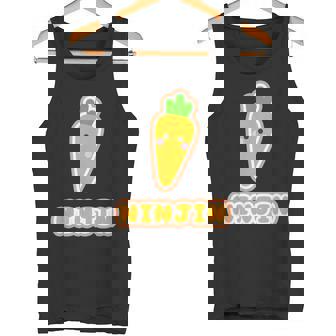 ニンジン 人参 Ninjin『Oyasai お野菜』ゆるくて かわいい キャラクター 面白い タンクトップ - Kawaiitshirt