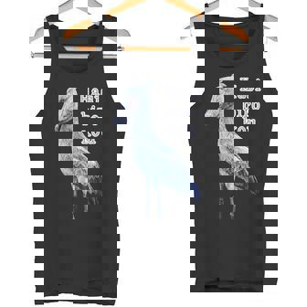 ハシビロコウ『リアルフォト 写真』（ブルーエフェクト）青い鳥【どうぶつフレンズ】かっこいい 大きな鳥 動物園の生き物 タンクトップ - Kawaiitshirt