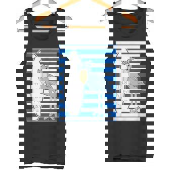 ハシビロコウさん 『サーフサイド・ボーダー』【どうぶつフレンズ】 サーファー／サーフボード 夏・面白 タンクトップ - Kawaiitshirt