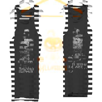 ハロウィン不気味なパンプキンシャツ タンクトップ - Kawaiitshirt