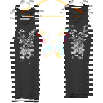 バタフライ カラフルな羽 バタフライ 蝶 タンクトップ - Kawaiitshirt