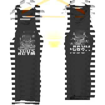 メンズ バディフィストバンプバディズム仏教フレンズハッピーブッダ タンクトップ - Kawaiitshirt