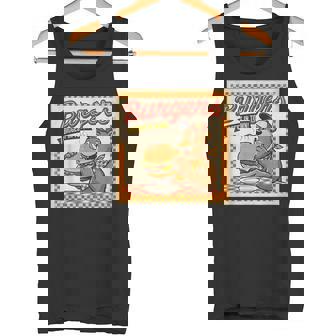 ビンテージ Burgers Biggest In Town ベア ハンバーガー ショップ タンクトップ - Kawaiitshirt