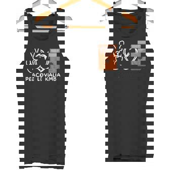 ピース、ラブカリンバレトロカリンバラバー タンクトップ - Kawaiitshirt