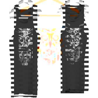 フクロウの恋人のアートワーク タンクトップ - Kawaiitshirt