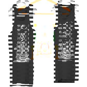 フリーメーソンのロッジ フリーメイソン フリーメイソンのコンパス フリーメイソンの祭壇 タンクトップ - Kawaiitshirt