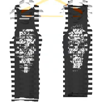 ブルテリア スケルトン ハロウィン コスチューム 怖い タンクトップ - Kawaiitshirt